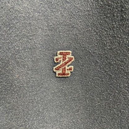 古着 used　IZOD　アイゾッド　長袖ハーフジップスウェット　トレーナー　ワンポイント刺　Vintage　ネイビー　Mサイズ
