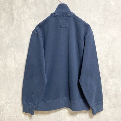 古着 used　IZOD　アイゾッド　長袖ハーフジップスウェット　トレーナー　ワンポイント刺　Vintage　ネイビー　Mサイズ