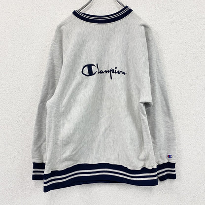 90s　Champion　チャンピオン　リバースウィーブ　スウェット/トレーナー　刺繍タグ　霜降りグレー　Lサイズ
