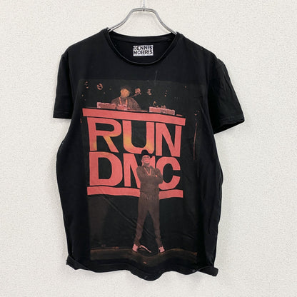 Dennis Morris　デニスモリス　RUN DMC　半袖プリントTシャツ　黒　ブラック　Lサイズ