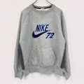 NIKE　ナイキ　スウェット/トレーナー　前V　ポケット付き　刺繡ロゴ　灰色　グレー　Lサイズ
