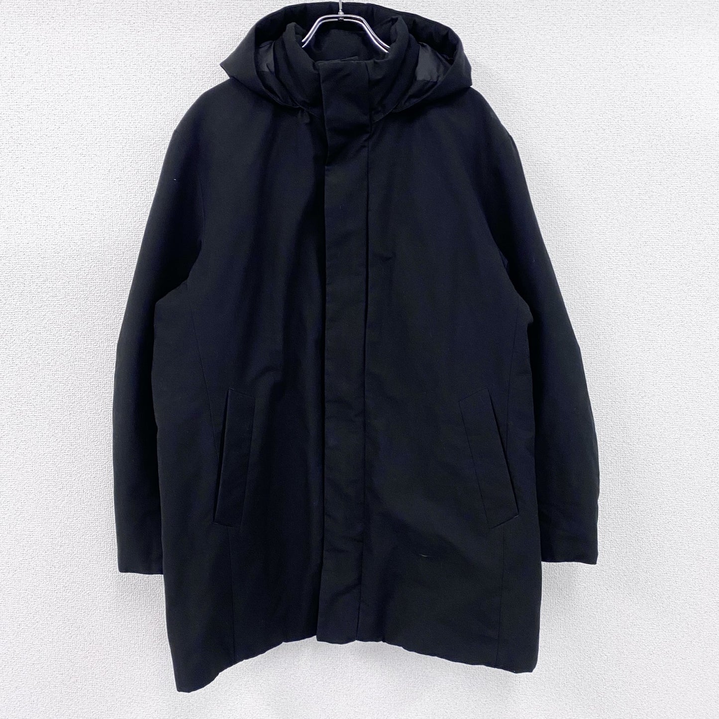 ユニクロ　UNIQLO　ハイブリッドダウンコート　ダウンジャケット　ダウン90%　黒　ブラック　2XLサイズ