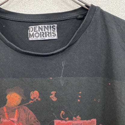 Dennis Morris　デニスモリス　RUN DMC　半袖プリントTシャツ　黒　ブラック　Lサイズ