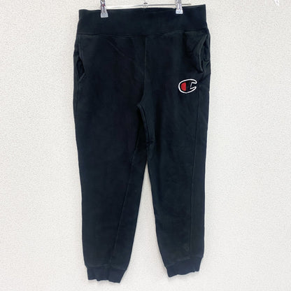 Champion　チャンピオン　リバースウィーブ　スウェットパンツ　ヘビーウエイト　ワッペン　現行　黒　ブラック　Lサイズ