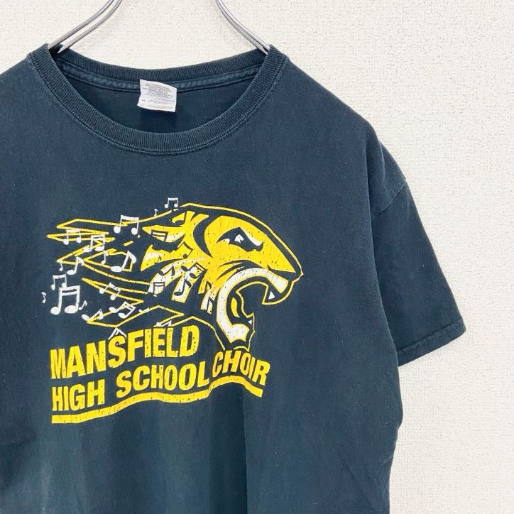 古着 used　GILDAN　ギルダン　半袖合唱隊Tシャツ　マンスフィールド ハイ スクール クワイア　黒　レトロ　Mサイズ