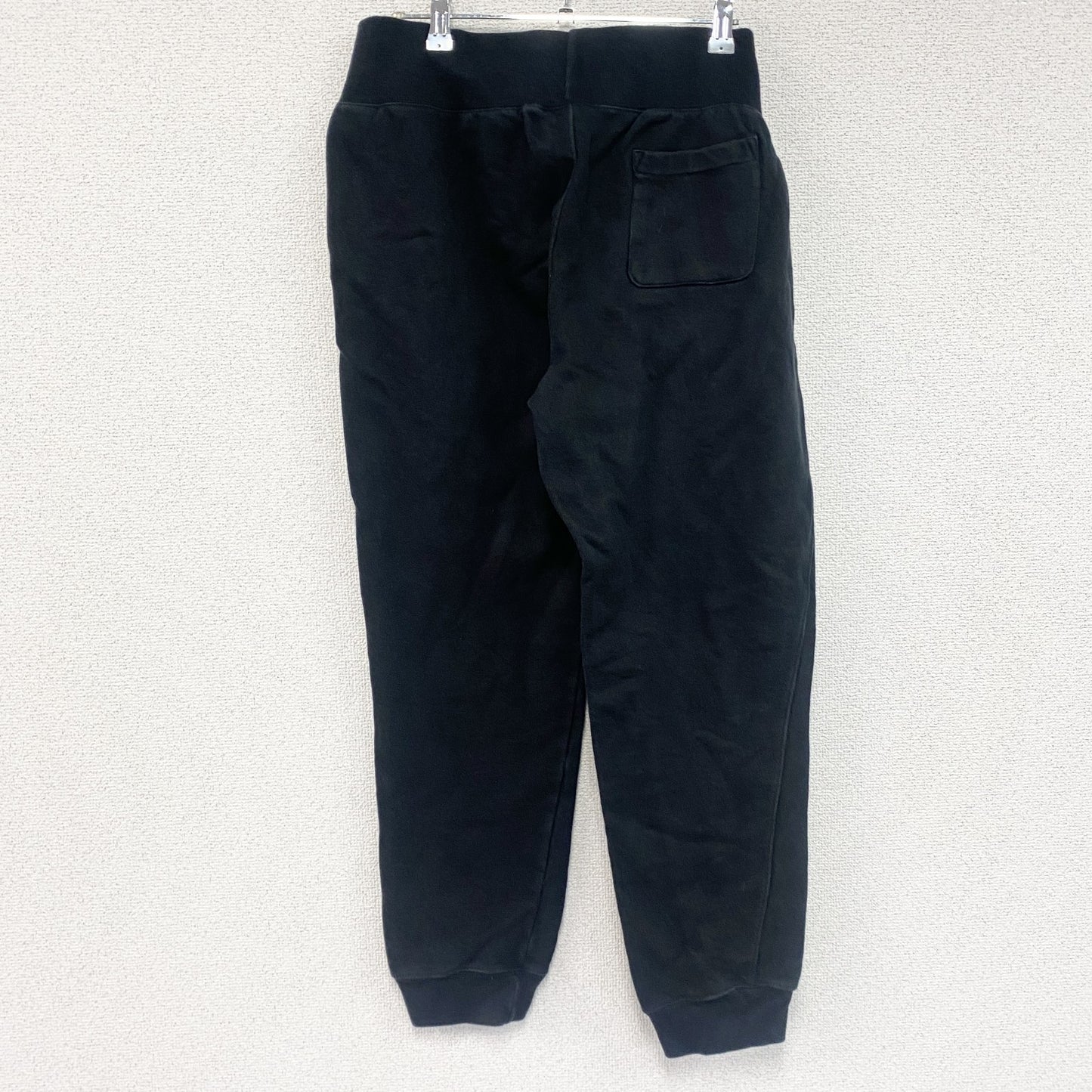 Champion　チャンピオン　リバースウィーブ　スウェットパンツ　ヘビーウエイト　ワッペン　現行　黒　ブラック　Lサイズ