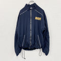 00s　U.S.NAVY　RUNNING JACKET　ナイロンジャケット　ミリタリー　米軍　紺　ネイビー　Mサイズ