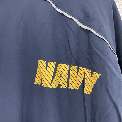 00s　U.S.NAVY　RUNNING JACKET　ナイロンジャケット　ミリタリー　米軍　紺　ネイビー　Mサイズ