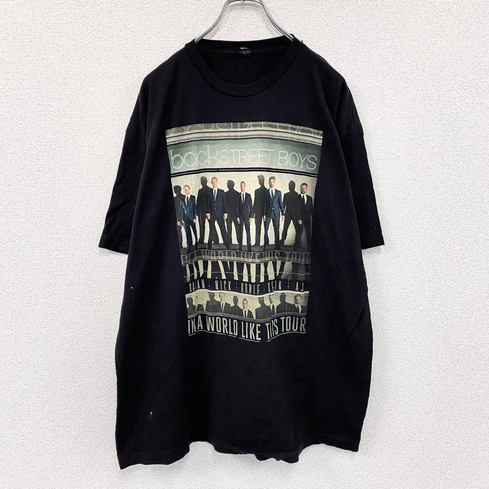 tultex　半袖プリントTシャツ　backSTREET BOYS　ツアーTシャツ　バンドT　黒　ブラック　2XLサイズ