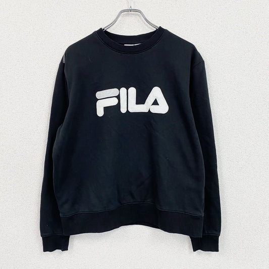 FILA　フィラ　スウェット/トレーナー　デカロゴ　黒　ブラック　XLサイズ