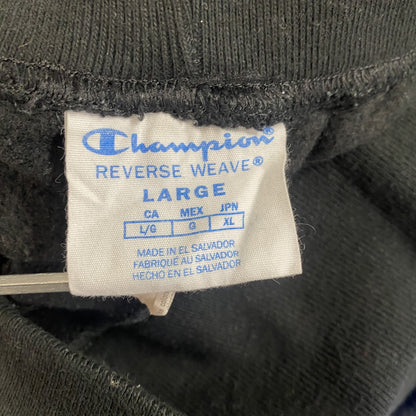 Champion　チャンピオン　リバースウィーブ　スウェットパンツ　ヘビーウエイト　ワッペン　現行　黒　ブラック　Lサイズ
