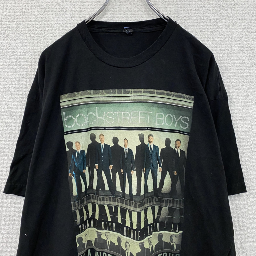 tultex　半袖プリントTシャツ　backSTREET BOYS　ツアーTシャツ　バンドT　黒　ブラック　2XLサイズ