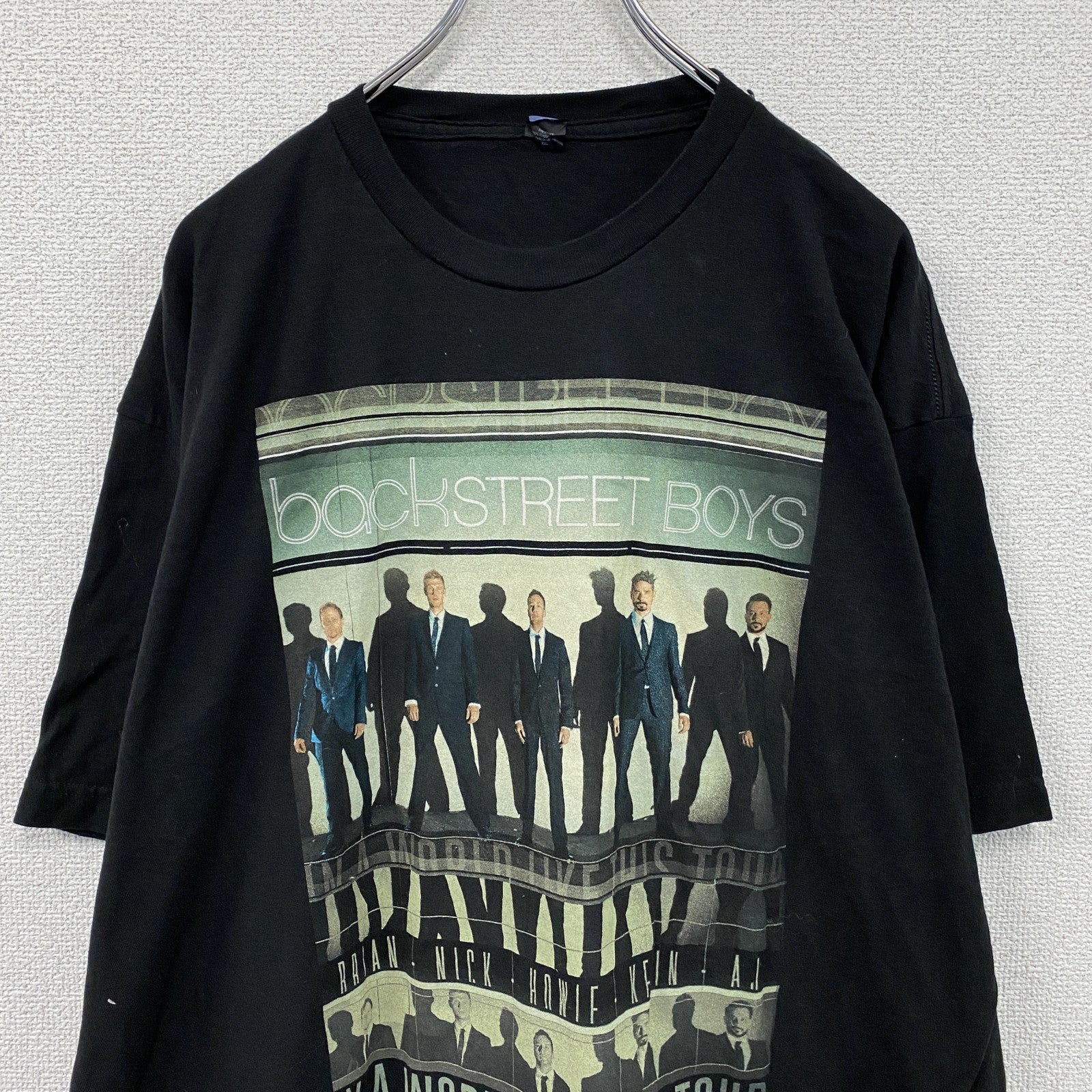 tultex　半袖プリントTシャツ　backSTREET BOYS　ツアーTシャツ　バンドT　黒　ブラック　2XLサイズ