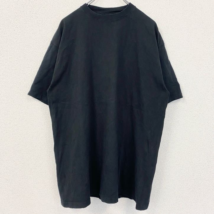 古着 used　champion　チャンピオン　半袖プリントTシャツ　バックプリント　レトロデザイン　ブラック　黒　XLサイズ