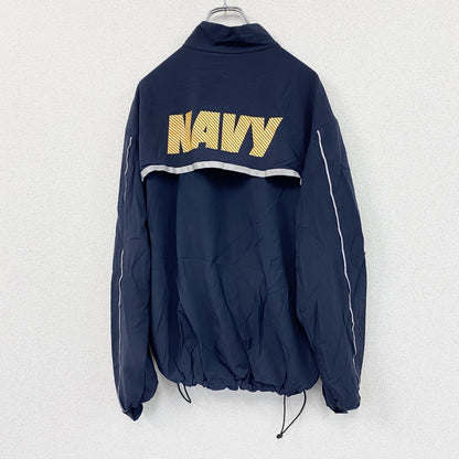00s　U.S.NAVY　RUNNING JACKET　ナイロンジャケット　ミリタリー　米軍　紺　ネイビー　Mサイズ
