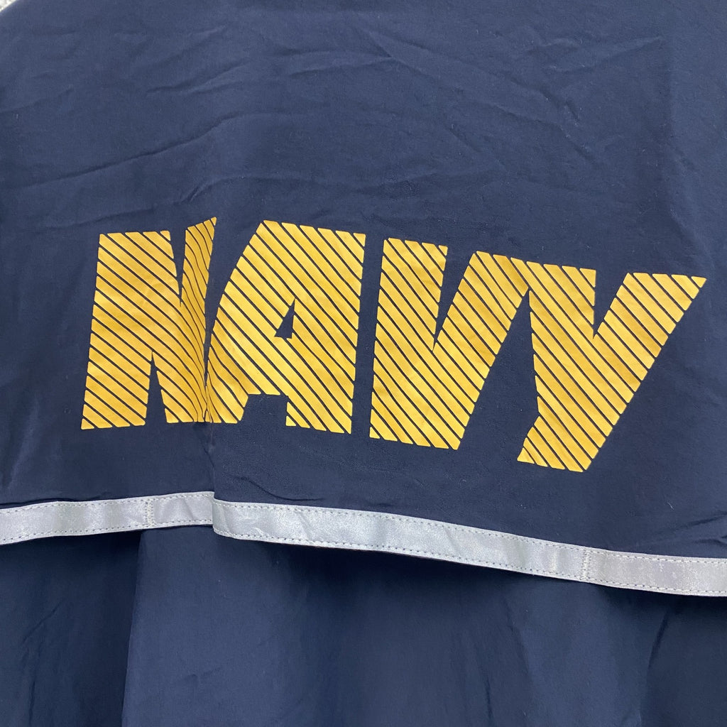 00s　U.S.NAVY　RUNNING JACKET　ナイロンジャケット　ミリタリー　米軍　紺　ネイビー　Mサイズ