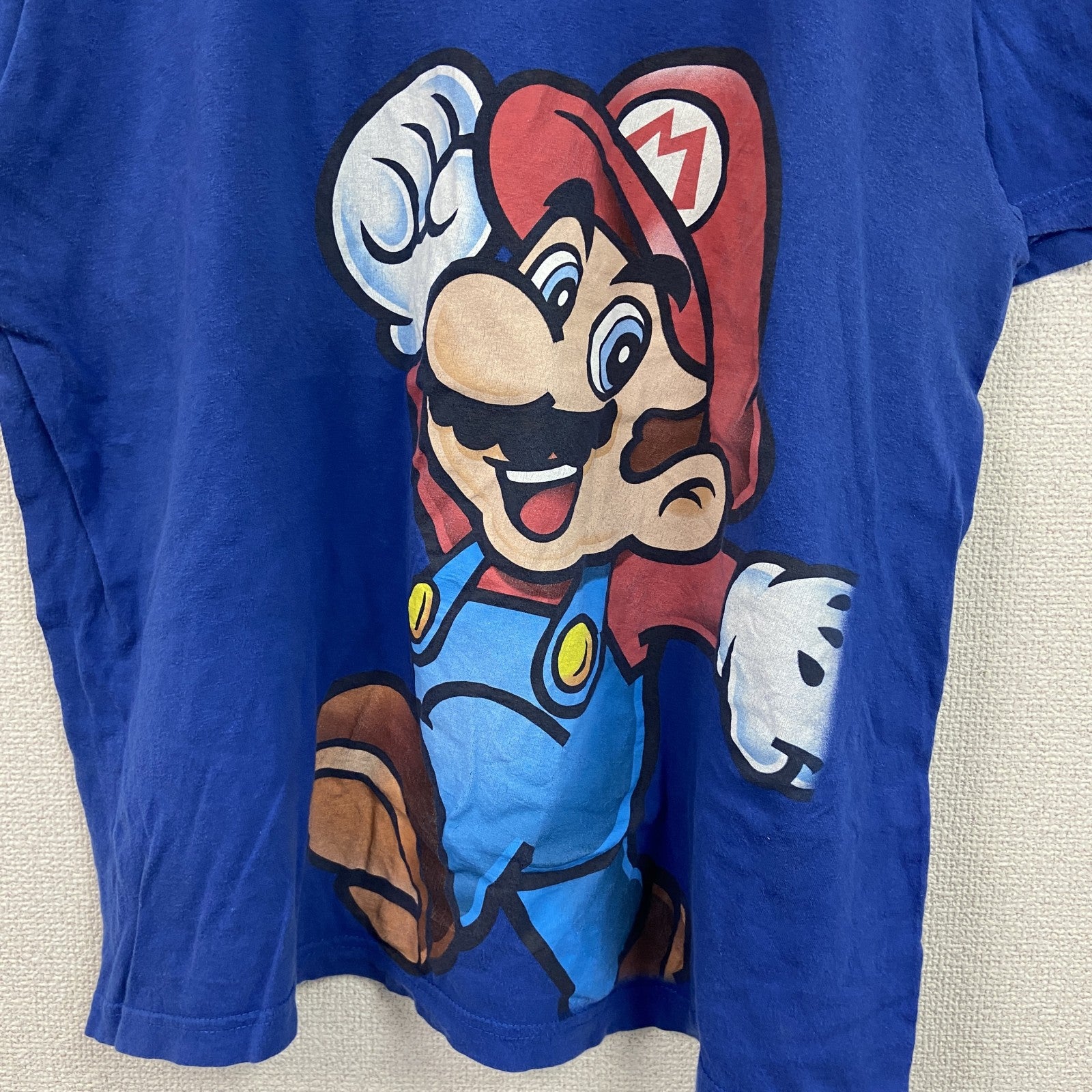 SUPER MARIO　スーパーマリオ　半袖プリントTシャツ　青　ブルー　XLサイズ