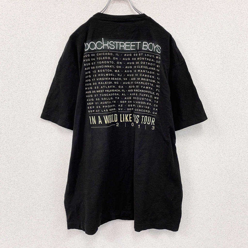tultex　半袖プリントTシャツ　backSTREET BOYS　ツアーTシャツ　バンドT　黒　ブラック　2XLサイズ