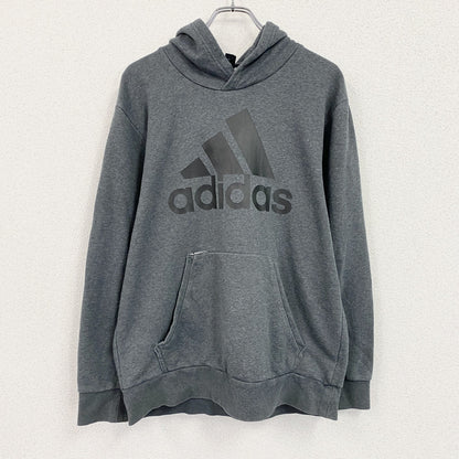 adidas　アディダス　スウェットパーカー/フーディー　トレフォイルロゴ　デカロゴ　ダークグレー