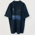 古着 used　champion　チャンピオン　半袖プリントTシャツ　バックプリント　レトロデザイン　ブラック　黒　XLサイズ