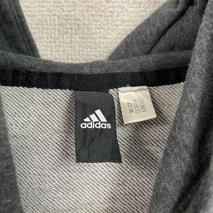 adidas　アディダス　スウェットパーカー/フーディー　トレフォイルロゴ　デカロゴ　ダークグレー