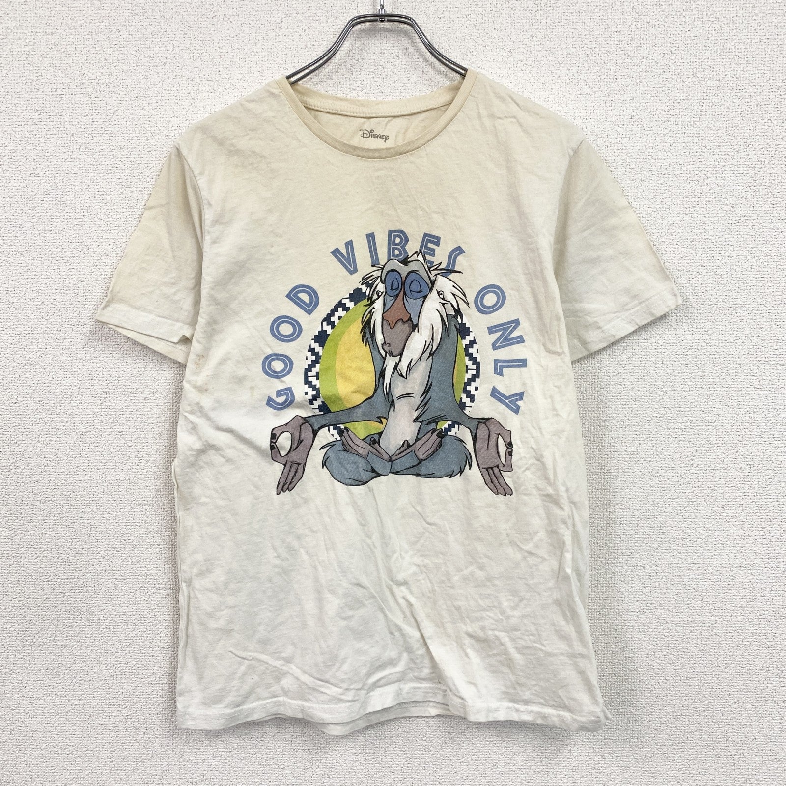 Disney　ディズニー　ライオンキング　ラフィキ　半袖キャラクターTシャツ　白　ホワイト　Mサイズ