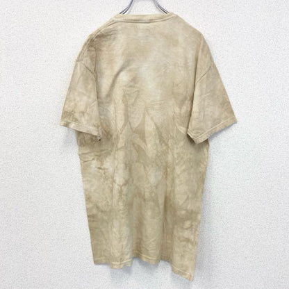古着 used　THE MOUNTAIN　半袖ビッグプリントTシャツ　個性的デザイン　蜘蛛　タランチュラ　ベージュ　Lサイズ