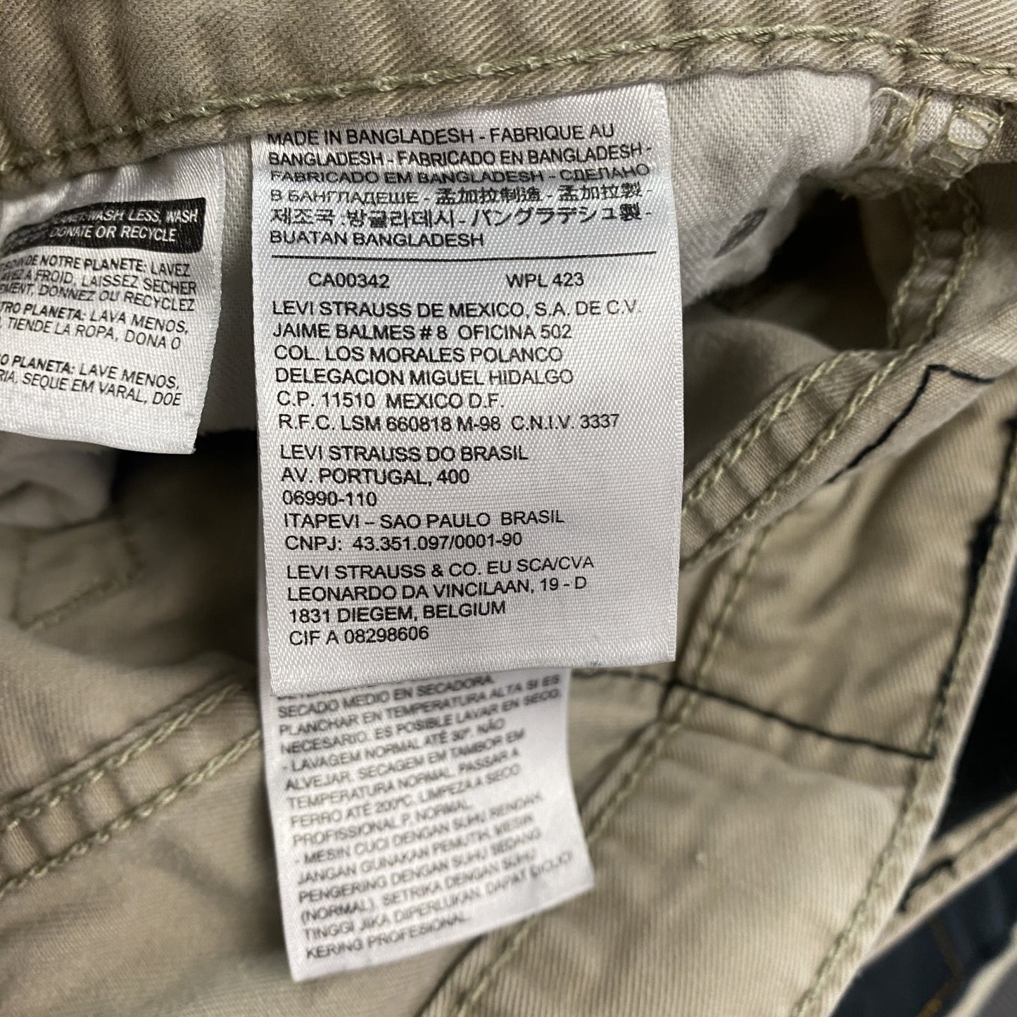Levi’s　リーバイス　514　デニムパンツ/ジーンズ　ジップフライ　ベージュ　W32サイズ