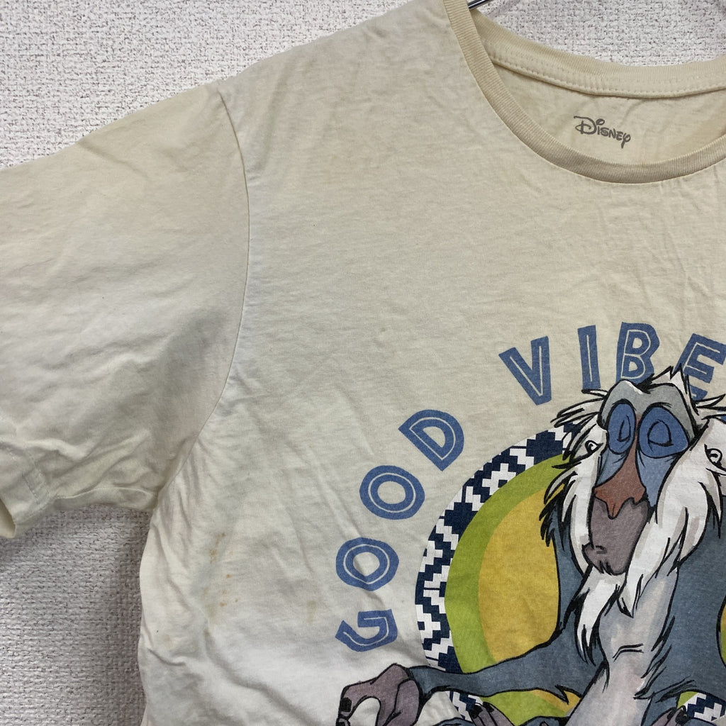 Disney　ディズニー　ライオンキング　ラフィキ　半袖キャラクターTシャツ　白　ホワイト　Mサイズ
