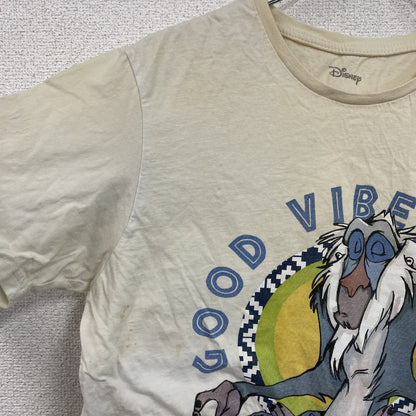 Disney　ディズニー　ライオンキング　ラフィキ　半袖キャラクターTシャツ　白　ホワイト　Mサイズ