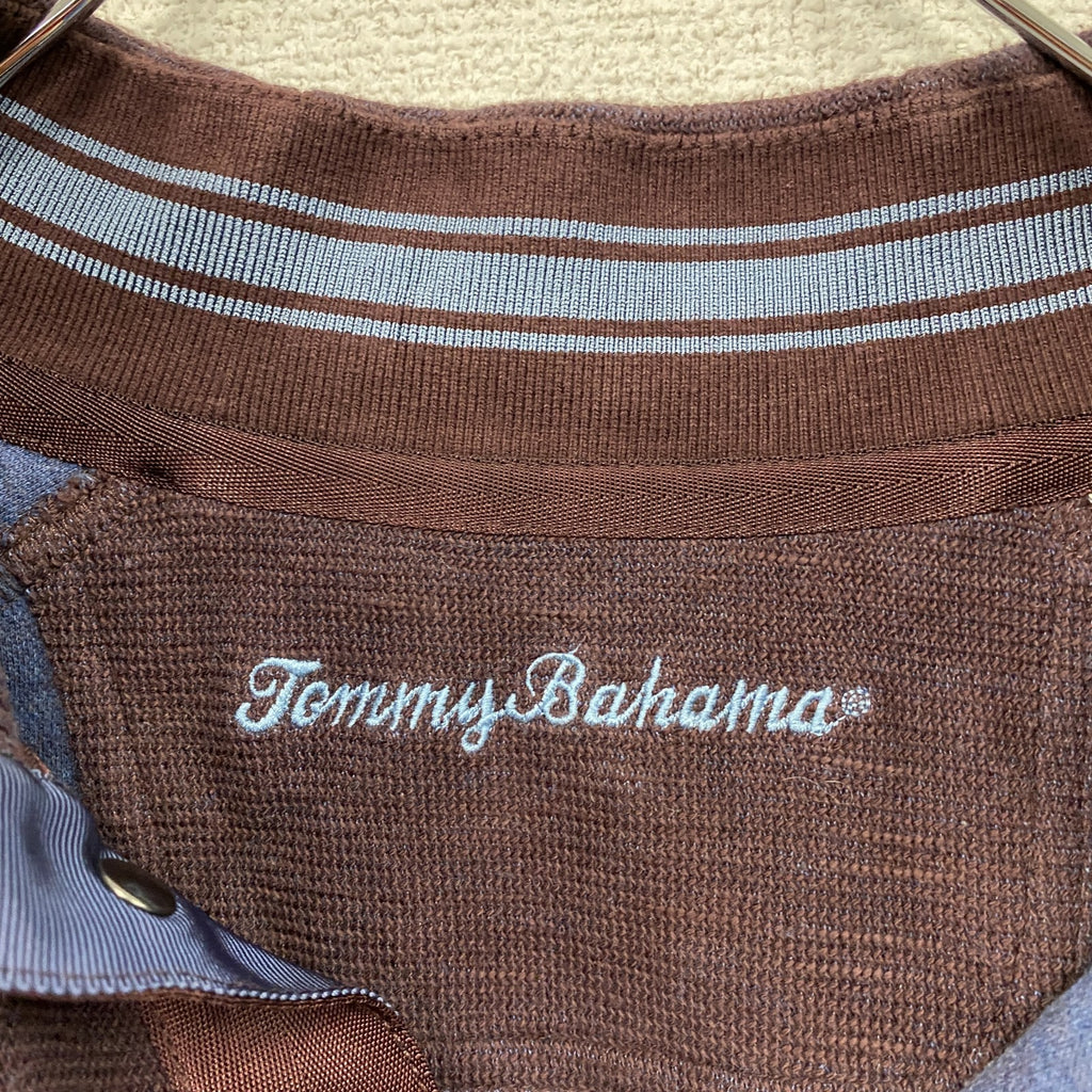 Tommy Bahama　トミーバハマ　ハーフボタンスウェット/トレーナー　スタンドカラー　ボルドー　Lサイズ