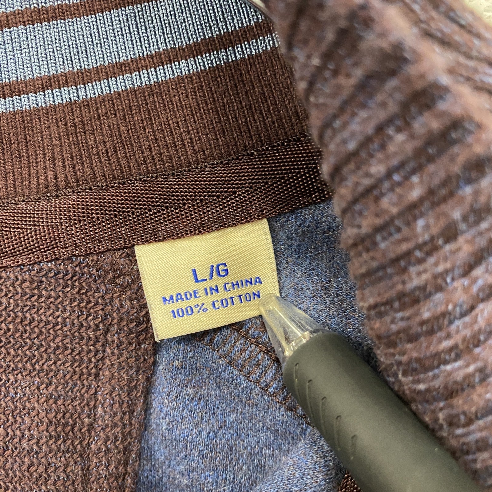 Tommy Bahama　トミーバハマ　ハーフボタンスウェット/トレーナー　スタンドカラー　ボルドー　Lサイズ