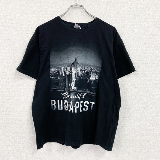 FOX ORIGINALS　半袖プリントTシャツ　ブタペスト　ハンガリー　黒　ブラック　XLサイズ