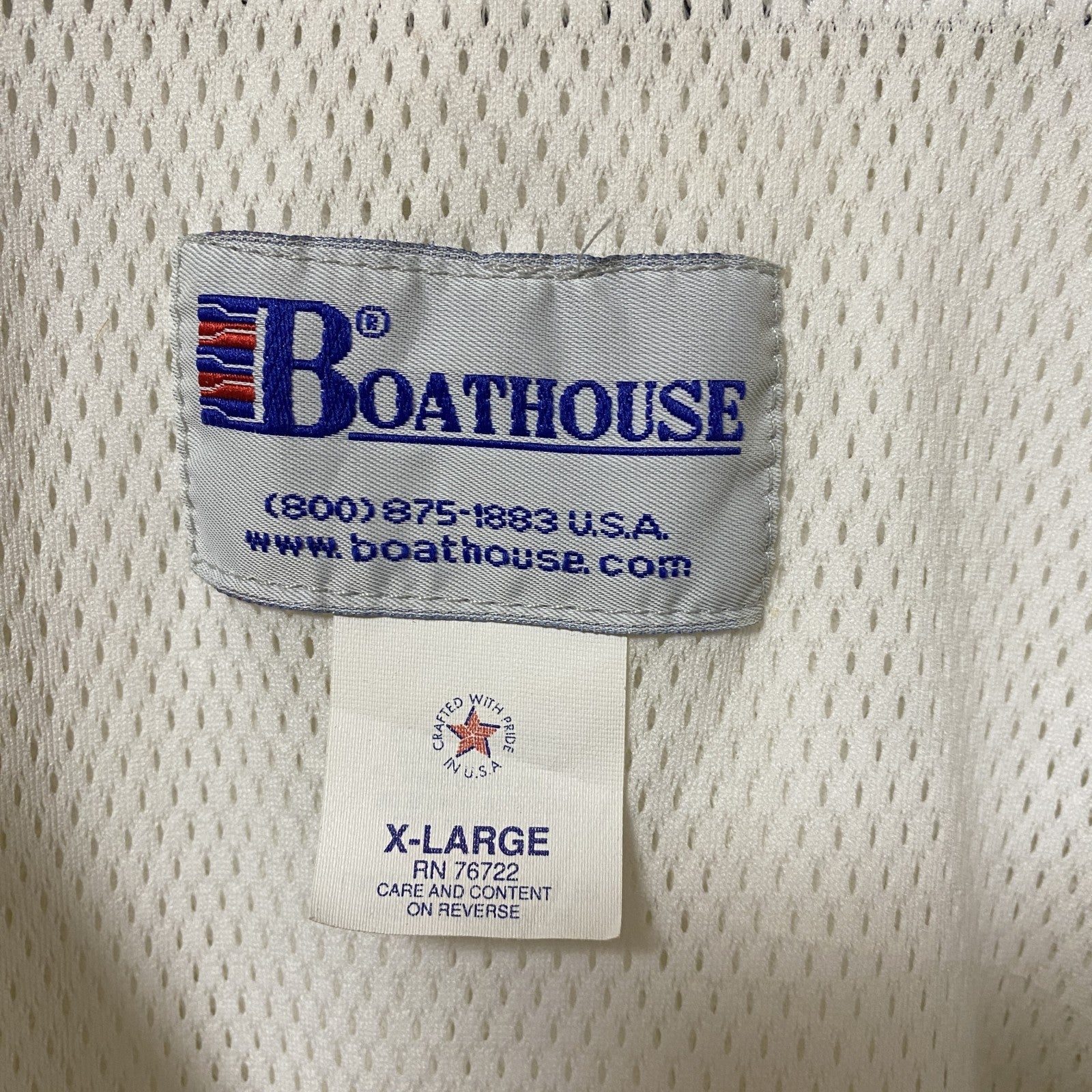 古着 used　BOATHOUSE ボートハウス　長袖ナイロンジャケット　ワンポイント刺繡　ツーカラー　XLサイズ