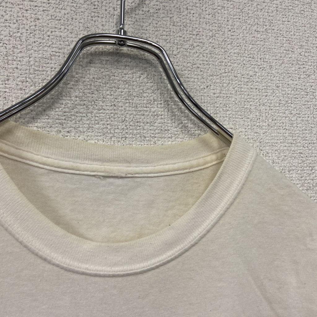 半袖プリントTシャツ　IN CASE OF EMERGENCY BREAK GLASS　避妊具　白　ホワイト