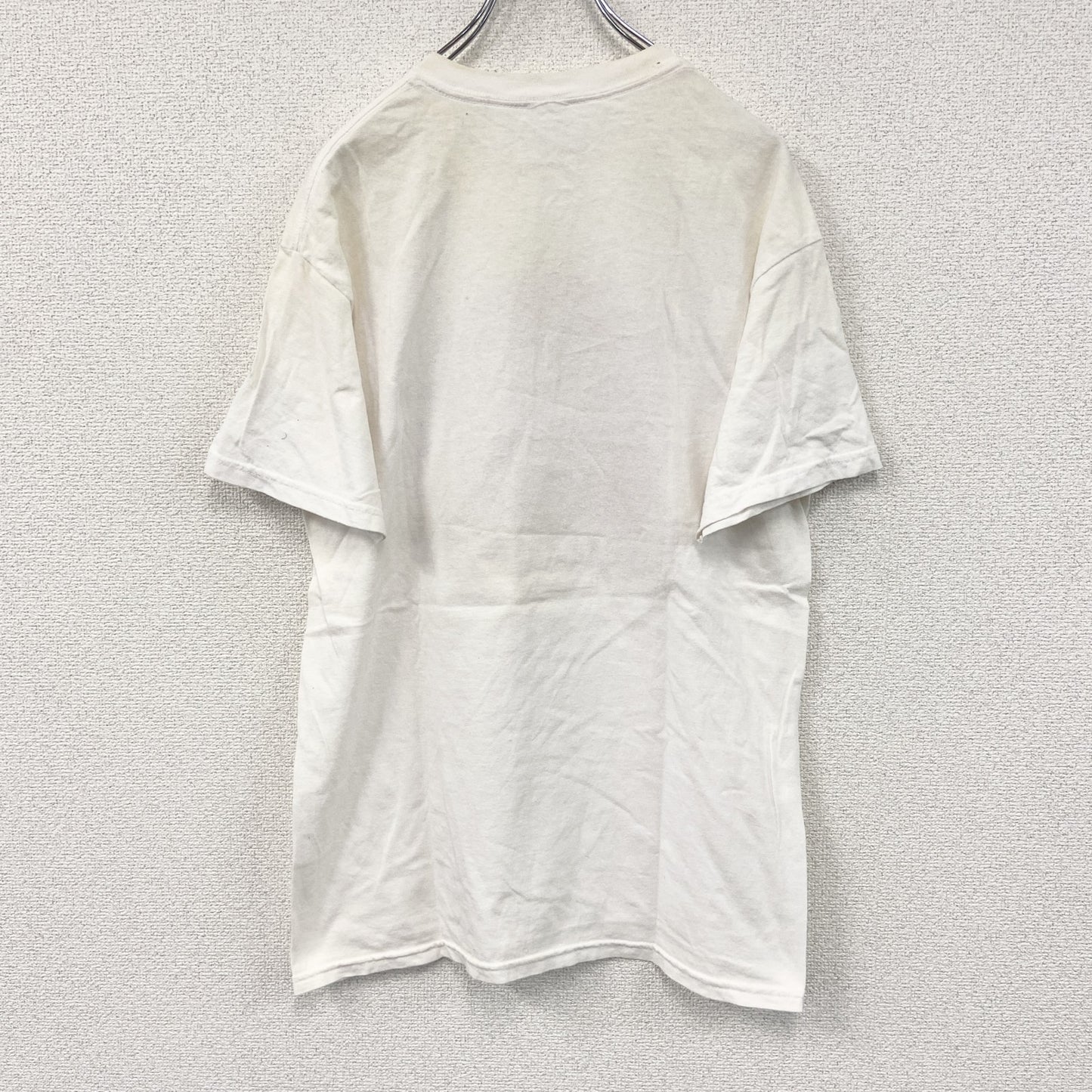 半袖プリントTシャツ　IN CASE OF EMERGENCY BREAK GLASS　避妊具　白　ホワイト