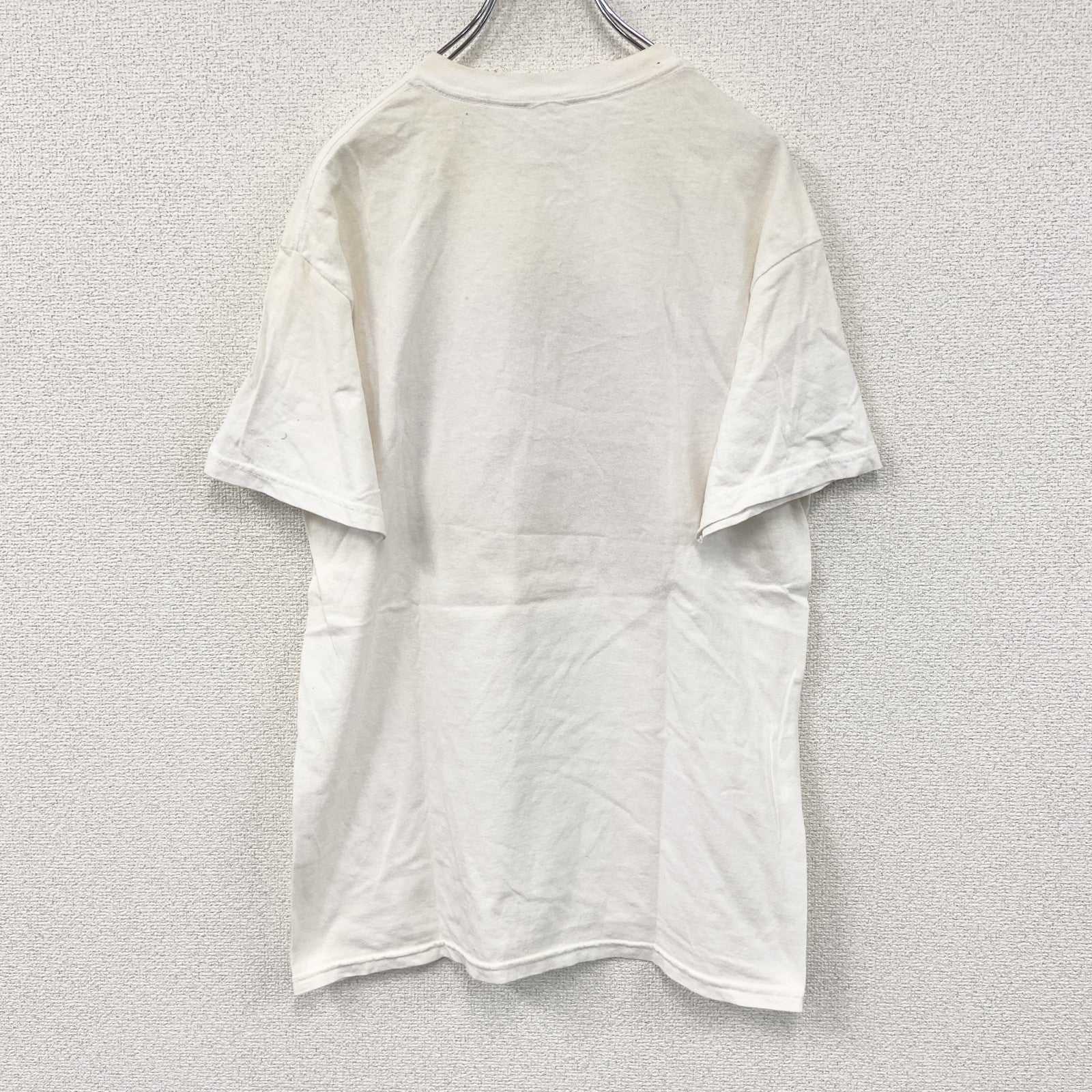 半袖プリントTシャツ　IN CASE OF EMERGENCY BREAK GLASS　避妊具　白　ホワイト