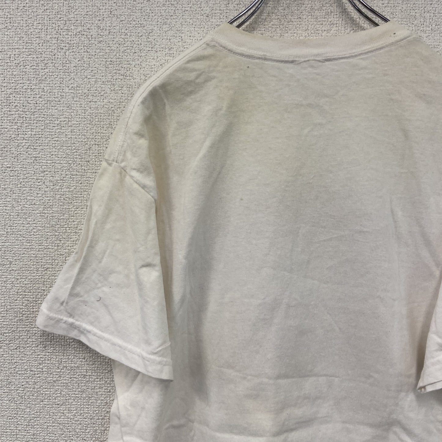 半袖プリントTシャツ　IN CASE OF EMERGENCY BREAK GLASS　避妊具　白　ホワイト