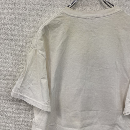 半袖プリントTシャツ　IN CASE OF EMERGENCY BREAK GLASS　避妊具　白　ホワイト