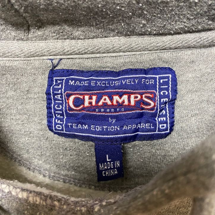 古着 used　CHAMPS　チャンプス　OHIO STATE　オハイオ大学　長袖カレッジ刺繍パーカー　グレー　Lサイズ