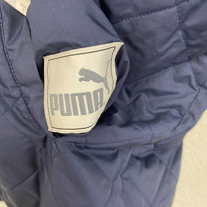 PUMA　プーマ　キルティングジャケット　中綿入り　リバーシブル 　チェック柄 　紺　ネイビー　Lサイズ