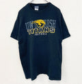 古着 used　camp david　半袖カレッジプリントTシャツ　ウィスコンシン大学　UW　クルーネック　アメフト　黒　Lサイズ