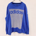 adidas　アディダス　スウェット/トレーナー　青　ブルー　XLサイズ