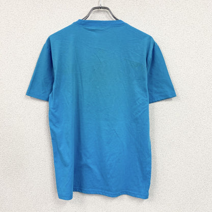 半袖プリントTシャツ　スカル　骸骨　青　ブルー　