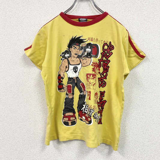 Lero Tolerance　半袖プリントTシャツ　アニメ　漢字　黄色　イエロー　164サイズ