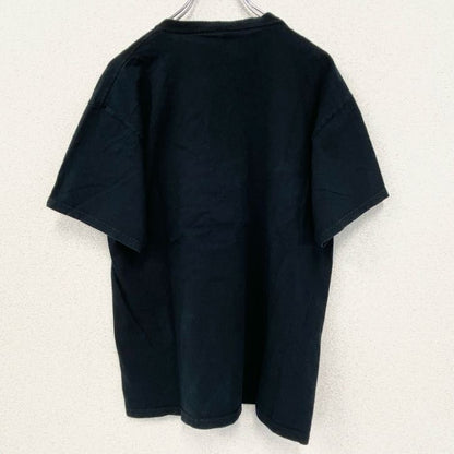 古着 used　camp david　半袖カレッジプリントTシャツ　ウィスコンシン大学　UW　クルーネック　アメフト　黒　Lサイズ