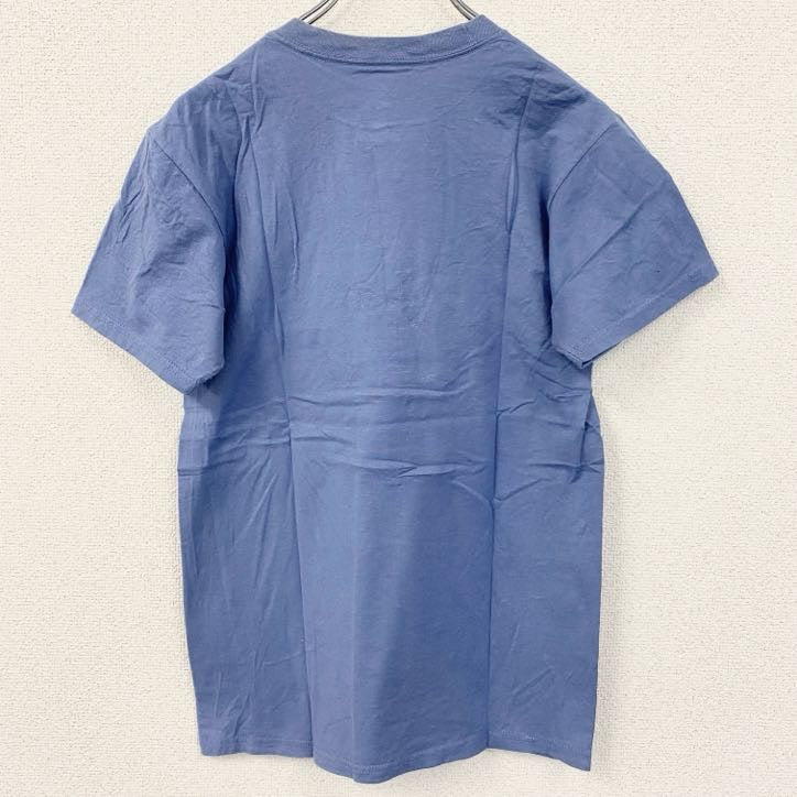 古着 used　Hanes　ヘインズ　半袖プリントTシャツ　ミッキーマウス　ディズニーランド　レトロ　ブルー　青　Sサイズ