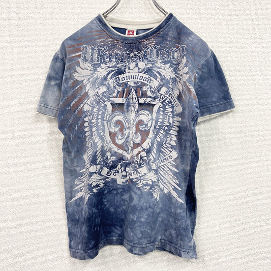 here there　半袖プリントTシャツ　青　ブルー　158/164