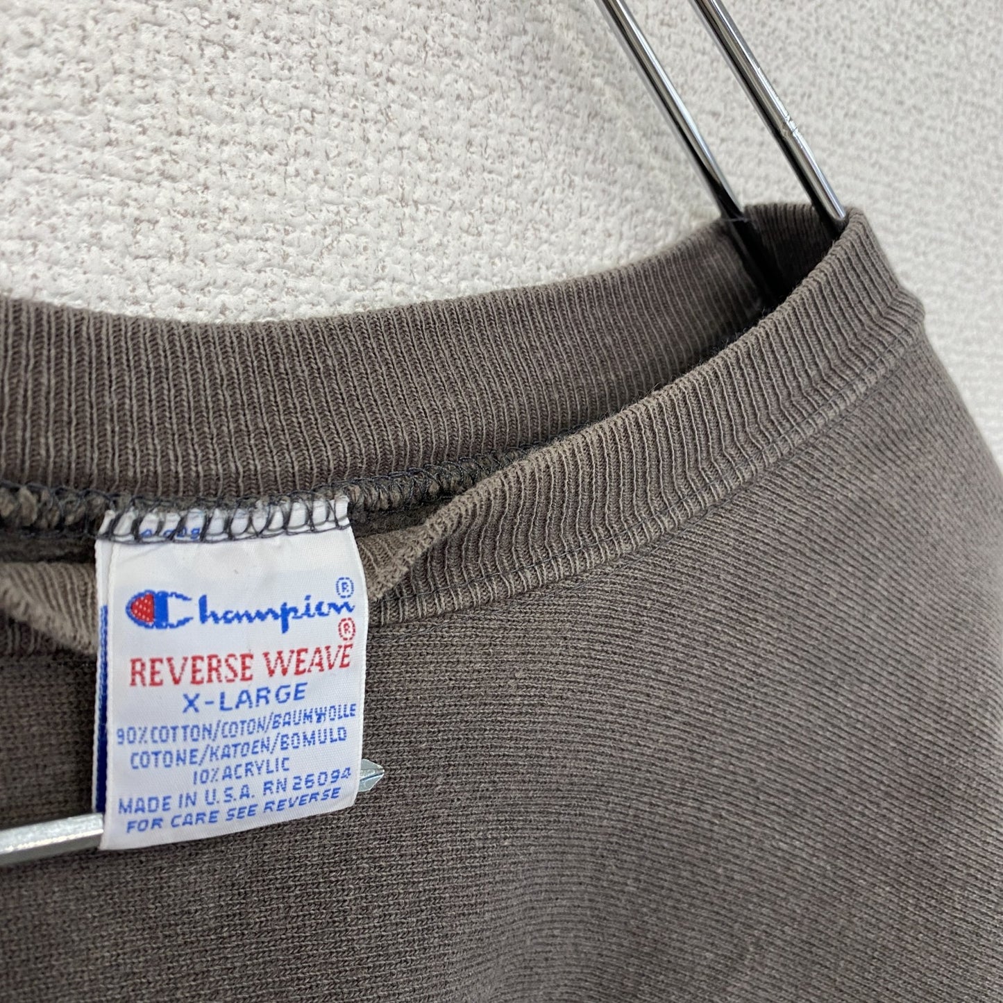 90s　Champion　チャンピオン　リバースウィーブ　スウェット/トレーナー　刺繍タグ　ダークグレー　XLサイズ