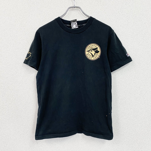 Majestic　マジェスティック　MLB　トロントブルージェイズ　半袖プリントTシャツ　黒　ブラック　Sサイズ